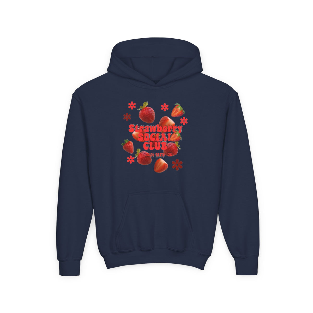 Strawberry Youth Hoodie | Cute Berry Graphic Kids Pullover |