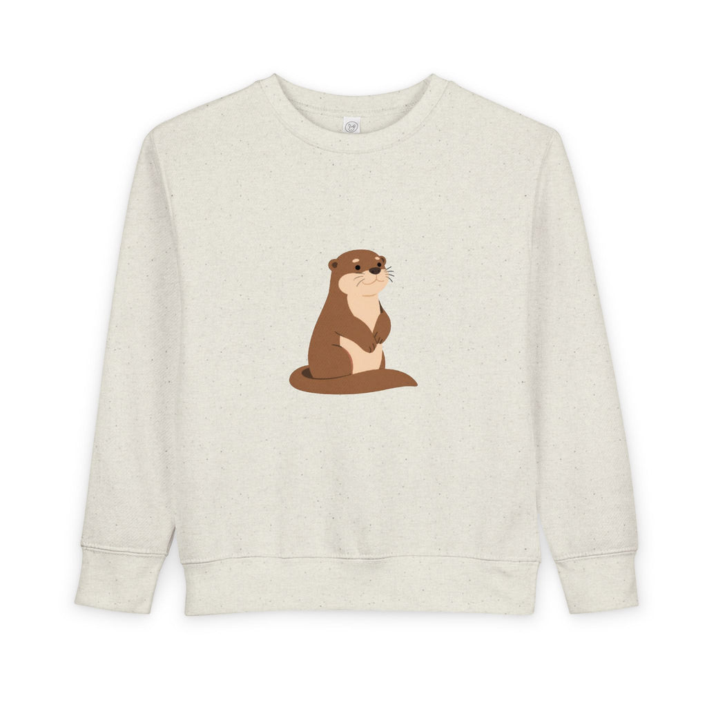 Sweat-shirt loutre mignon pour tout-petits | Pull adorable animal des bois pour enfants | Haut loutre douillet |