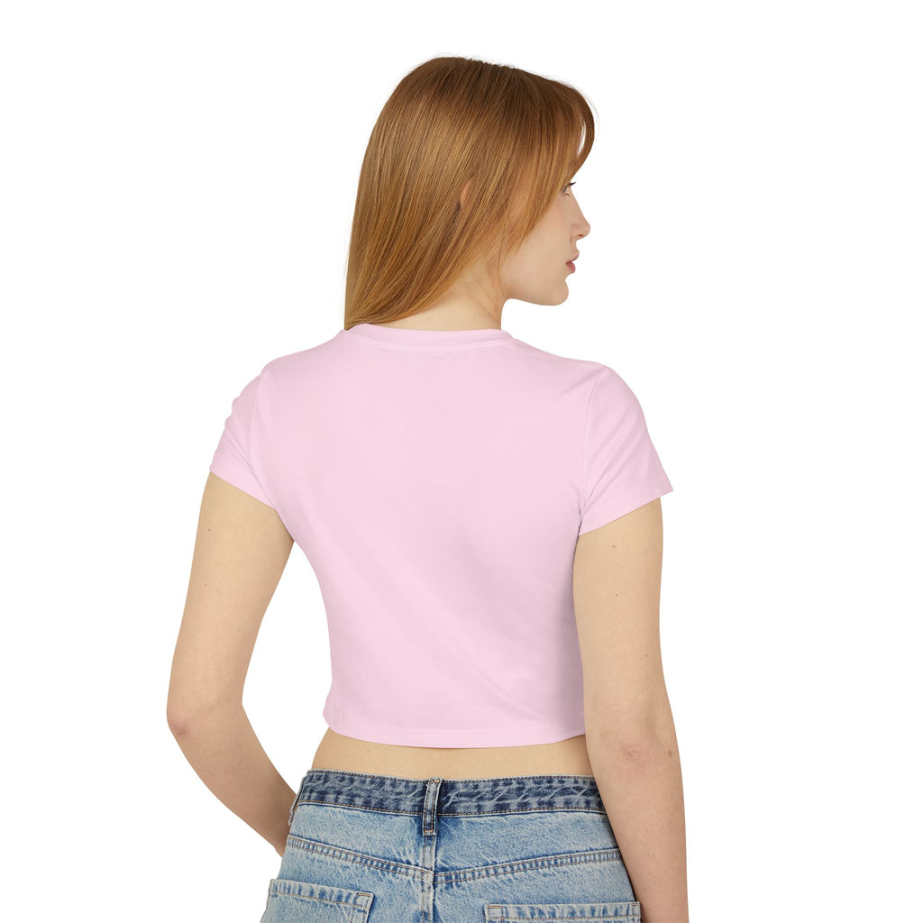 Blooming Flowers Baby Tee | Floral Cropped Organic Cotton T-Shirt |