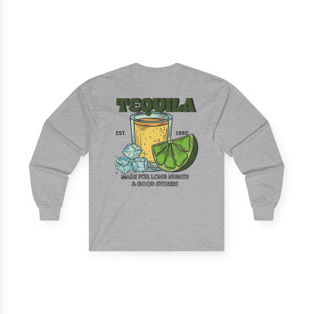 Tequila Lime Long-Sleeve T-Shirt | Vintage Men's Graphic Tee |