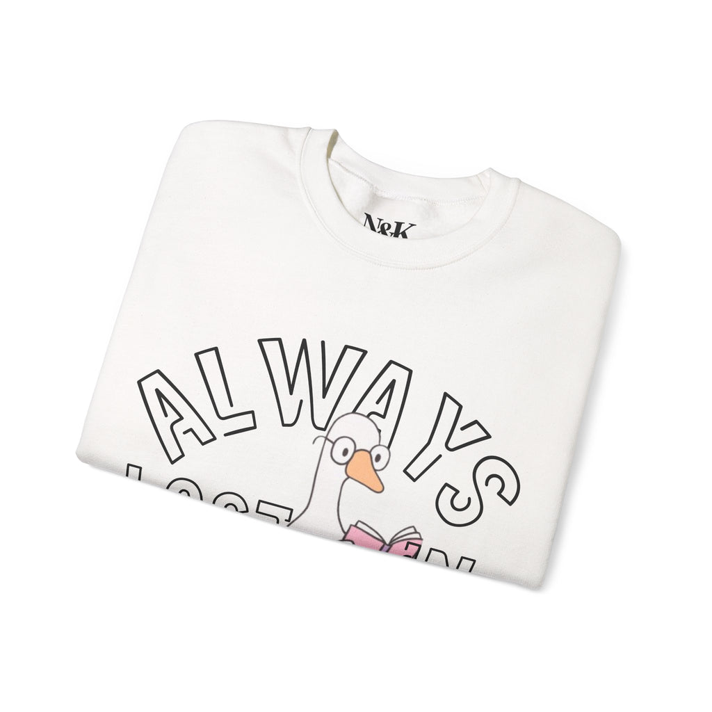 Bookish Goose Crewneck Sweatshirt | Cozy Reader Graphic Pullover | Cute Book Lover Sweater |