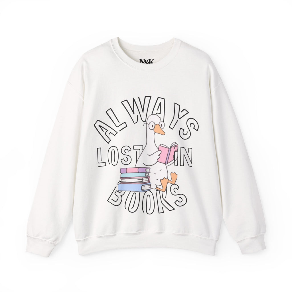Bookish Goose Crewneck Sweatshirt | Cozy Reader Graphic Pullover | Cute Book Lover Sweater |