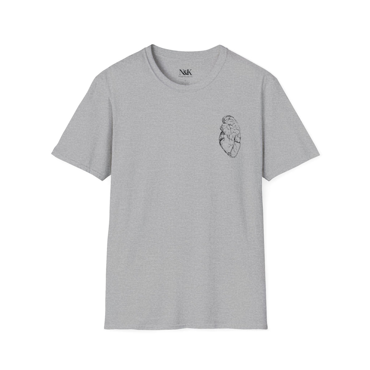 Brain & Heart T-Shirt | Anatomical Men's Graphic Tee |