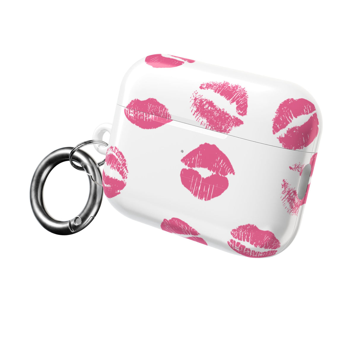 Pink Lipstick Kiss AirPod Case | Cute Glossy Romantic Earbud Cover |