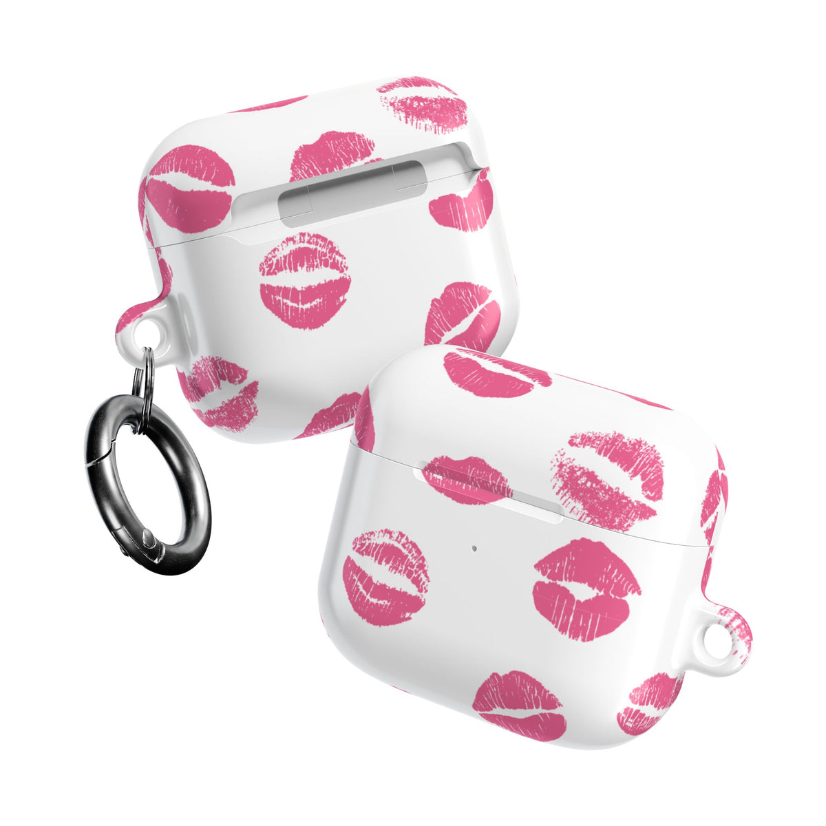 Pink Lipstick Kiss AirPod Case | Cute Glossy Romantic Earbud Cover |