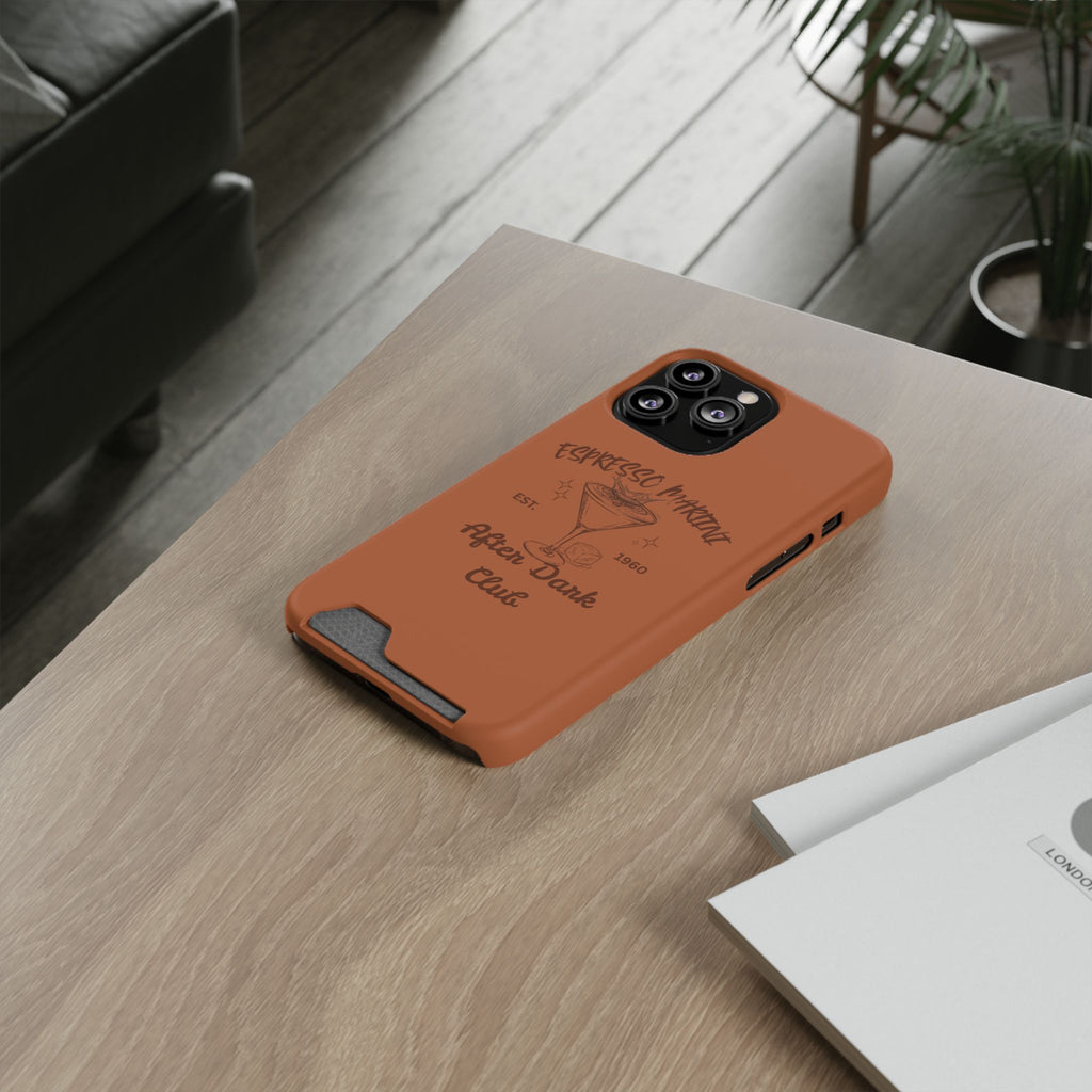 Espresso Martini After Dark Club Phone Case | Café Brown MagSafe Card Holder Case |