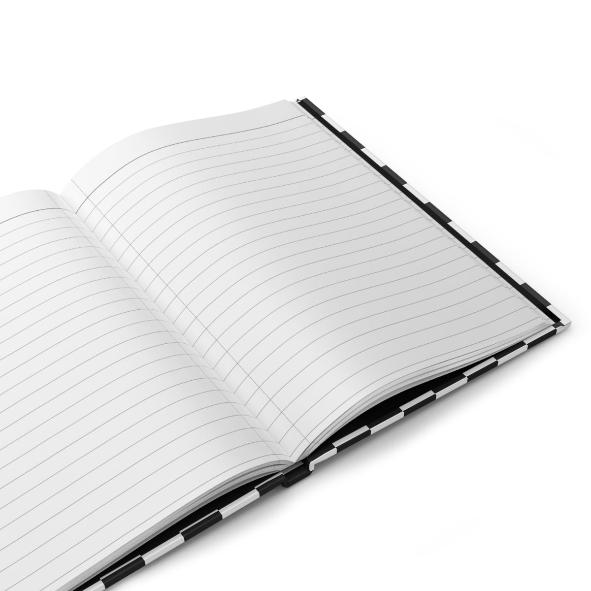 Black & White Checkerboard Hardcover Journal | Retro Geometric Notebook | Lined Writing & Sketch Journal |