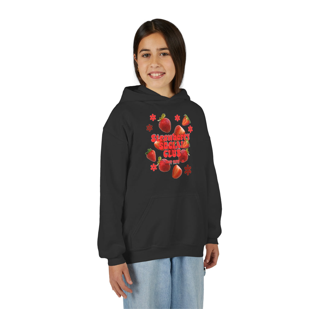 Strawberry Youth Hoodie | Cute Berry Graphic Kids Pullover |