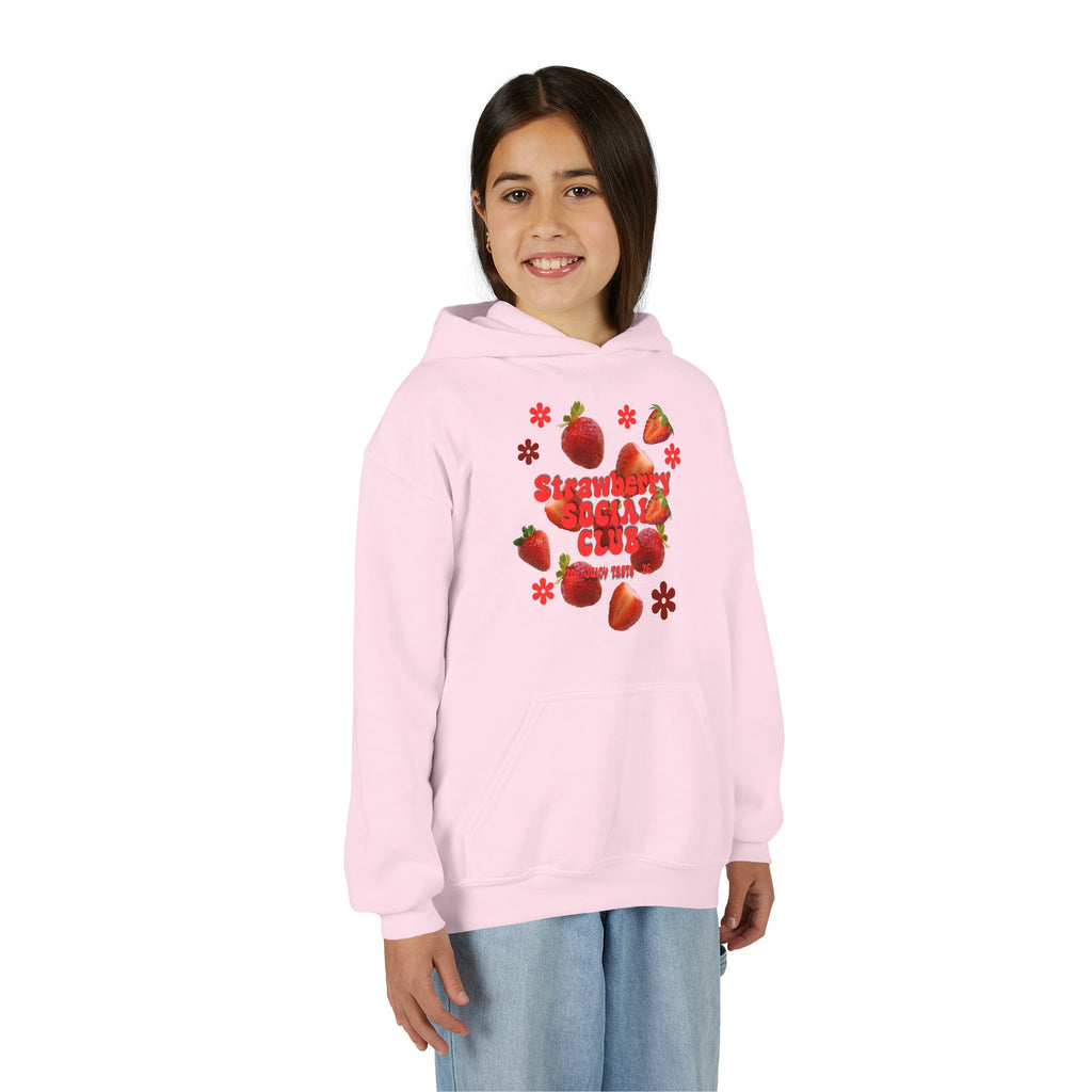 Strawberry Youth Hoodie | Cute Berry Graphic Kids Pullover |