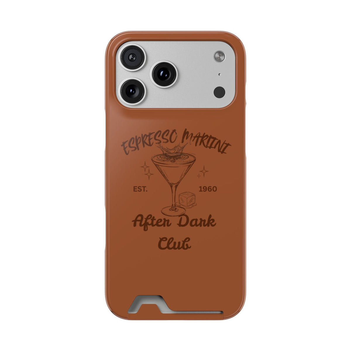 Espresso Martini After Dark Club Phone Case | Café Brown MagSafe Card Holder Case |