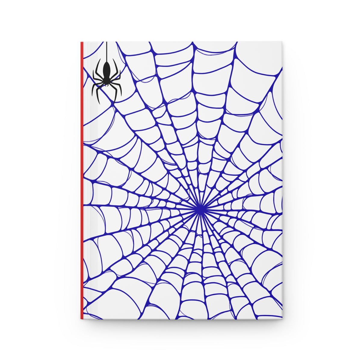 Spider Web Hardcover Journal | Blue, White & Red Web Notebook | Kids’ Writing & Drawing Journal |
