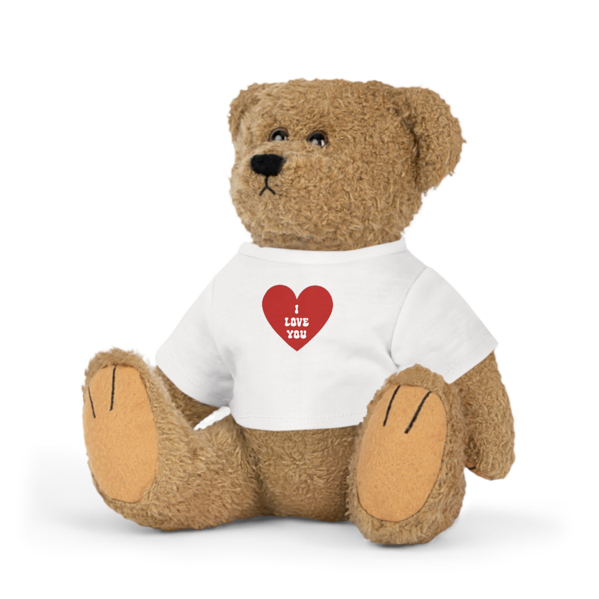 Peluche "Je t'aime" en forme de cœur