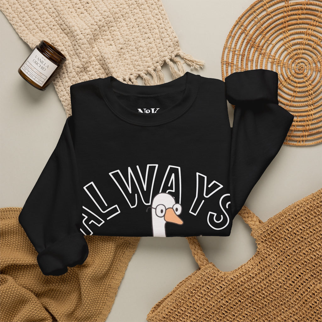 Bookish Goose Crewneck Sweatshirt | Cozy Reader Graphic Pullover | Cute Book Lover Sweater |