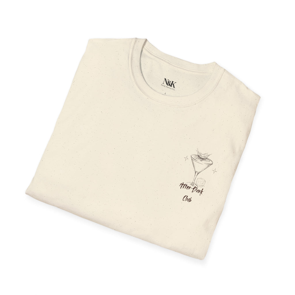After Dark Club T-Shirt | Minimal Espresso Martini Graphic Unisex Tee |