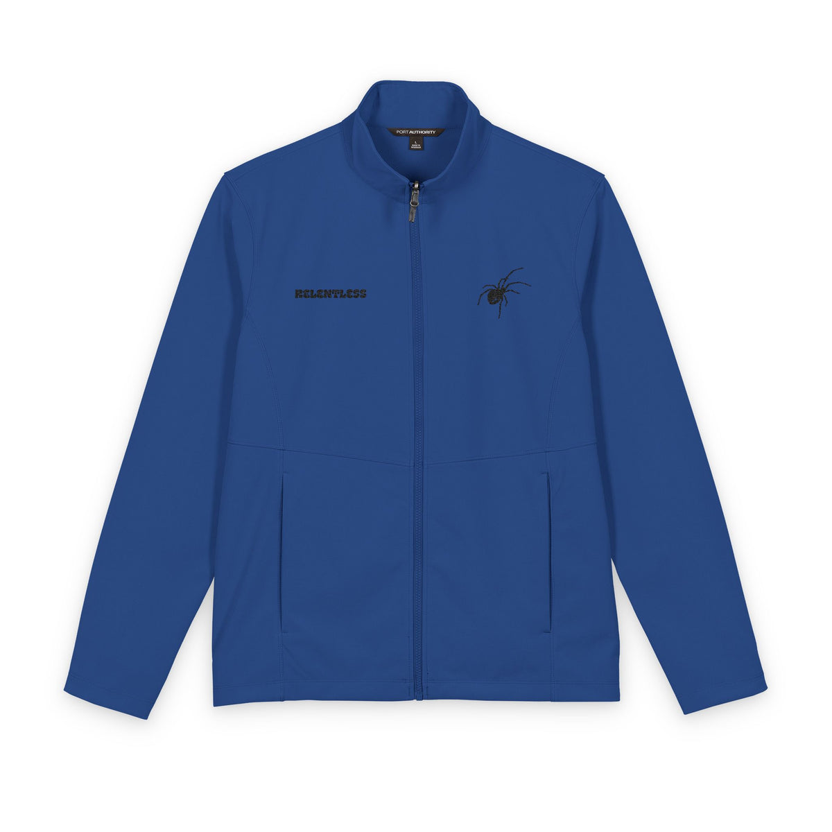 Relentless Spider Men's Soft Shell Jacket | Embroidered Outdoor Zip-Up Jacket |