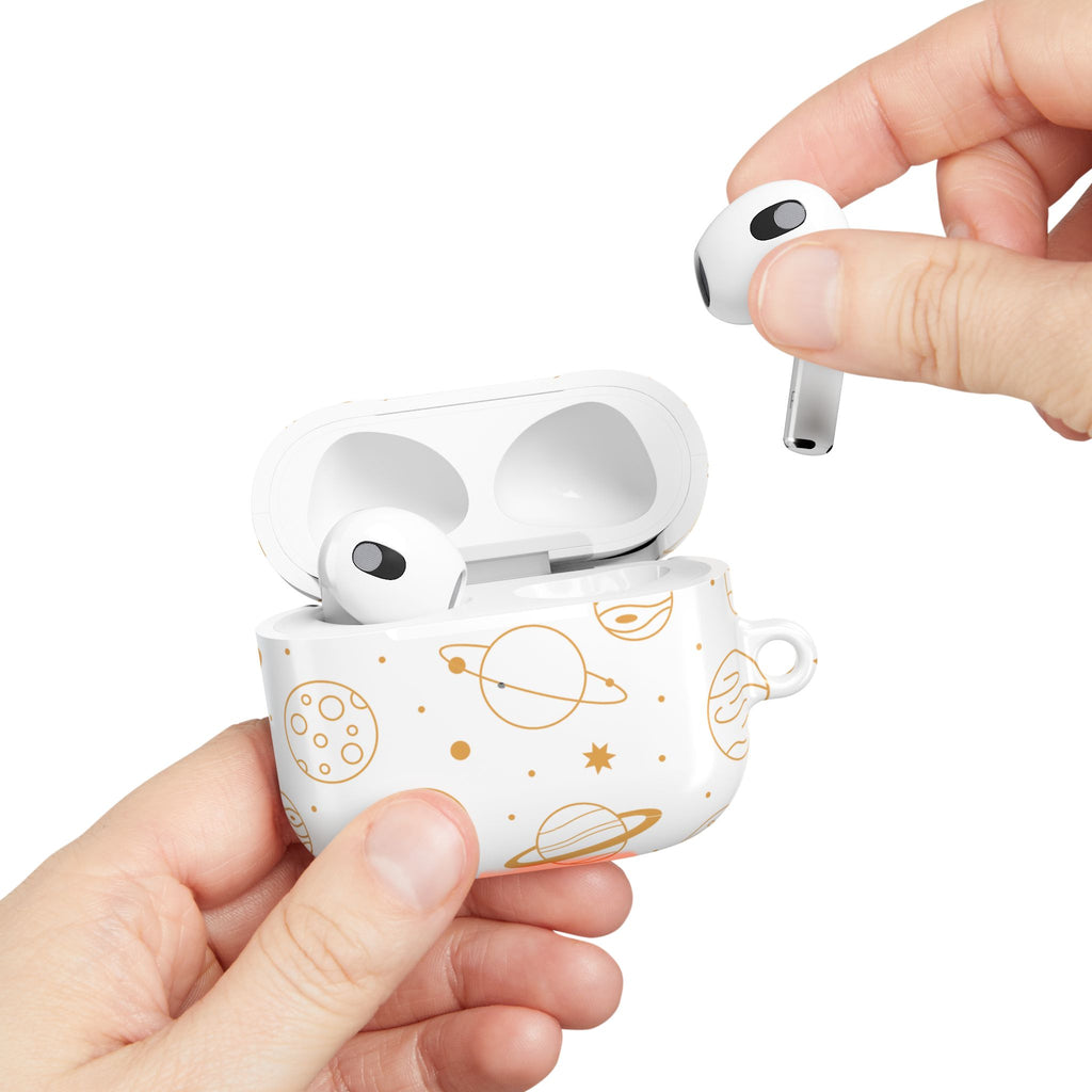 Celestial Planet AirPod Case | Cute Stars & Planets Protective Earbud Cover | Glossy Case |