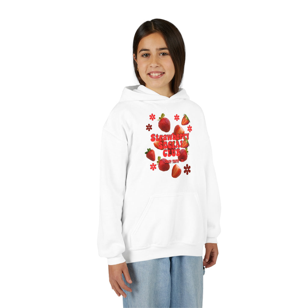 Strawberry Youth Hoodie | Cute Berry Graphic Kids Pullover |