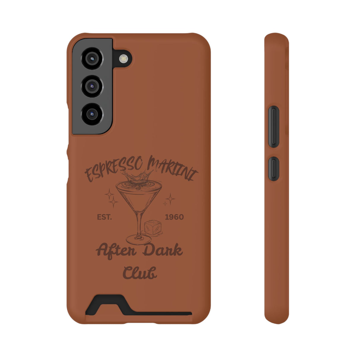 Espresso Martini After Dark Club Phone Case | Café Brown MagSafe Card Holder Case |