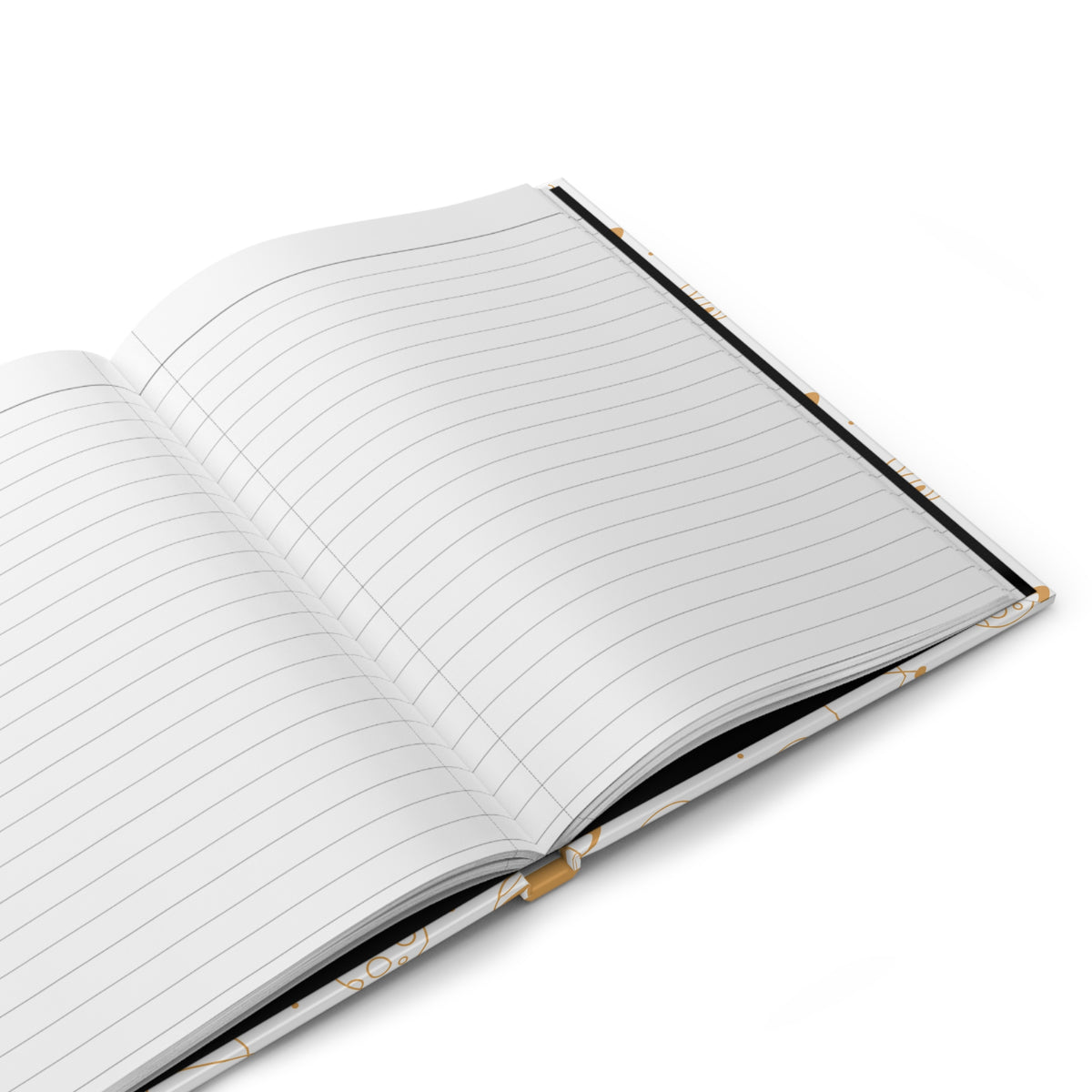 Gold Universe Hardcover Journal | Celestial Planets & Stars Notebook |