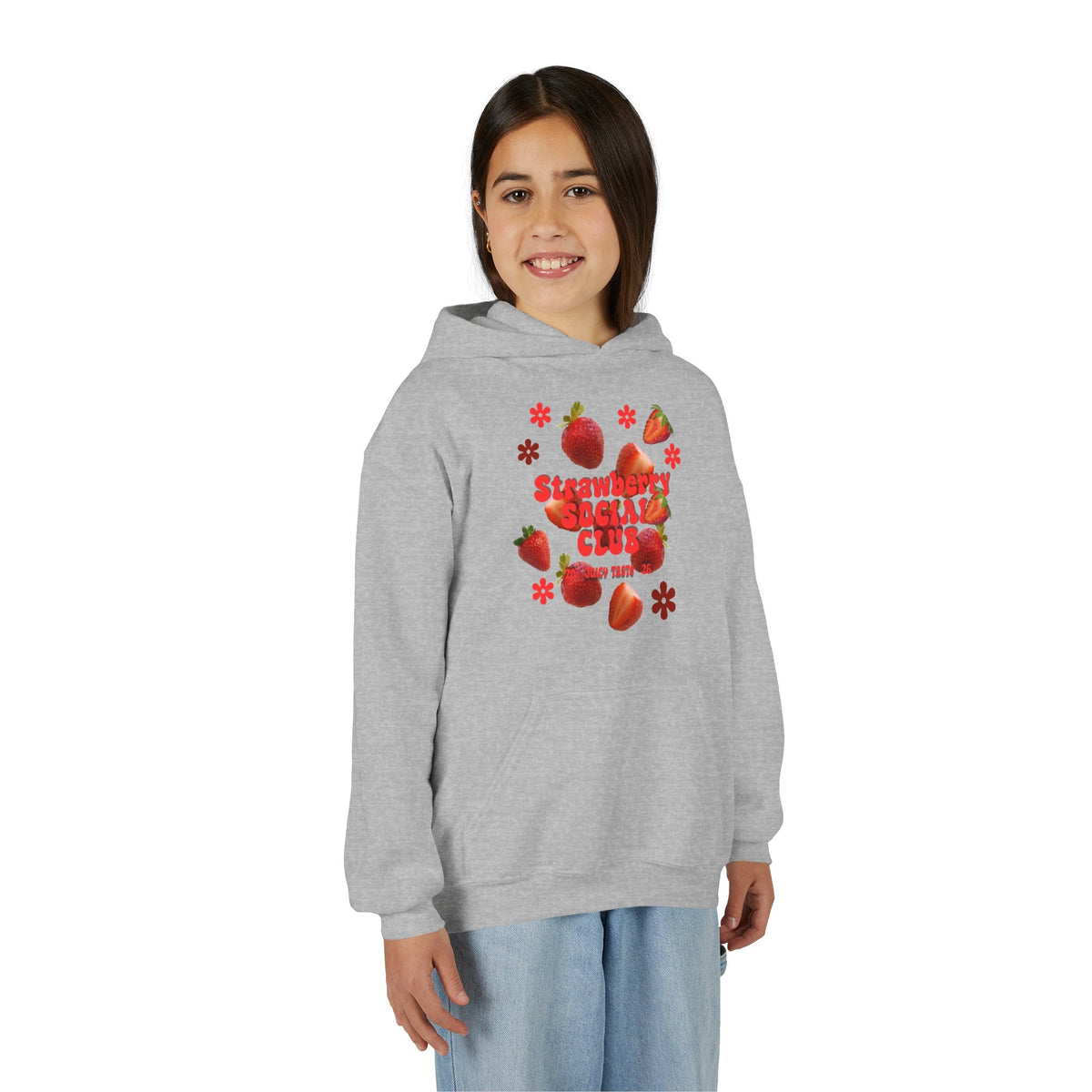 Strawberry Youth Hoodie | Cute Berry Graphic Kids Pullover |