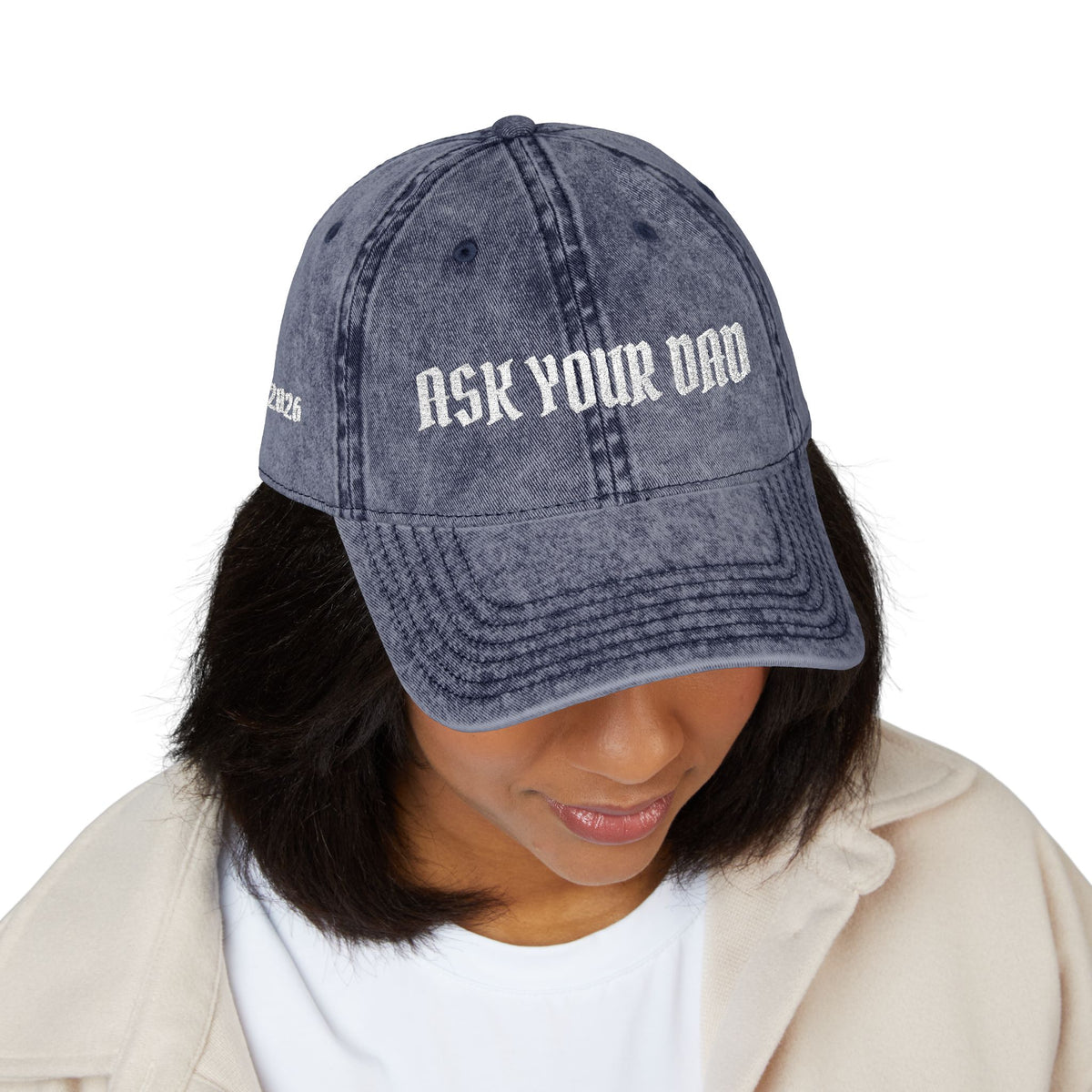 "Ask Your Dad" Embroidered Vintage Mom Hat | Funny Adjustable Baseball Cap |