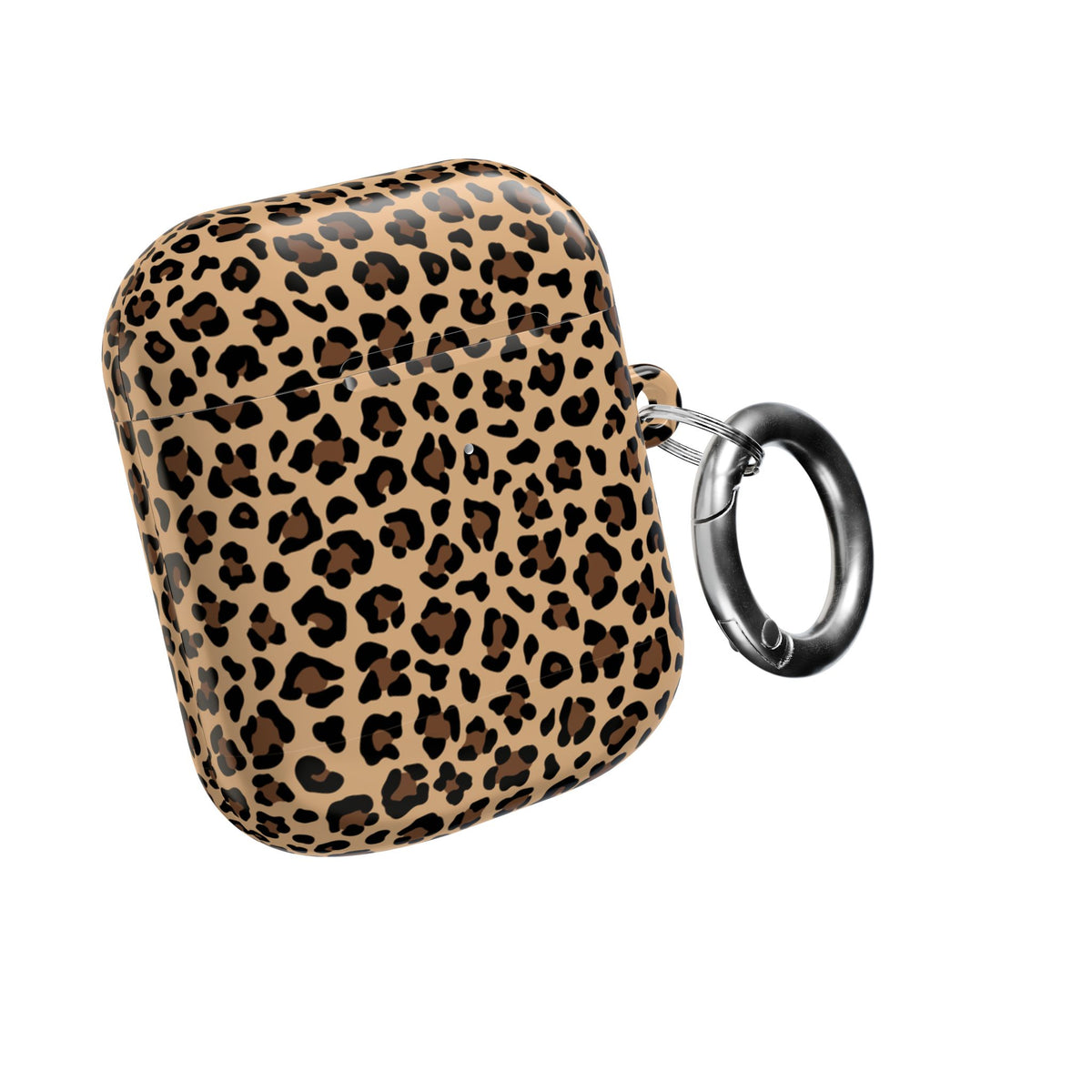Leopard Print AirPods Case | Tan & Black Animal Print Protective Charging Case |