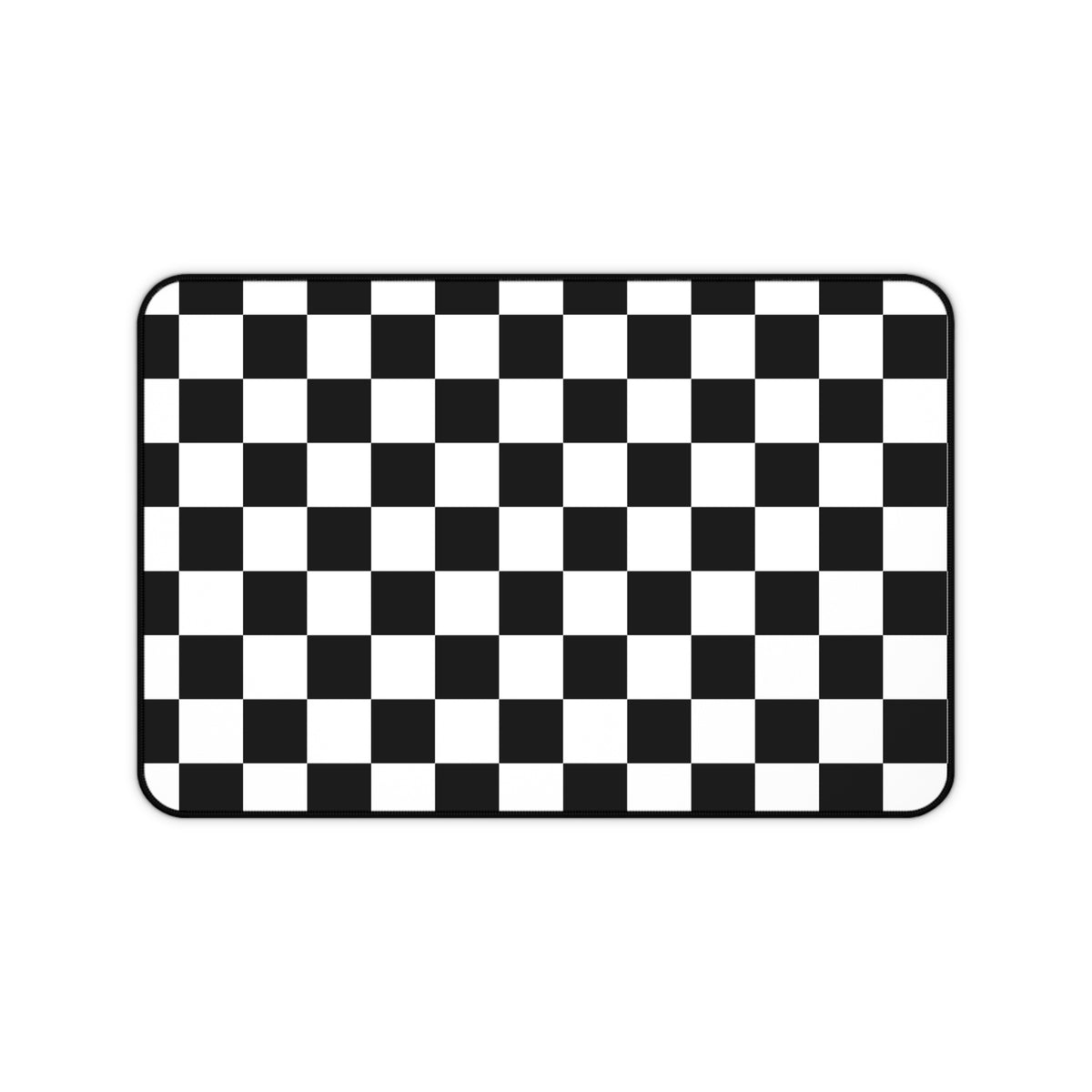 Black & White Checkerboard Desk Mat | Retro Gaming Mouse Pad | Large Computer & Workspace Mat |