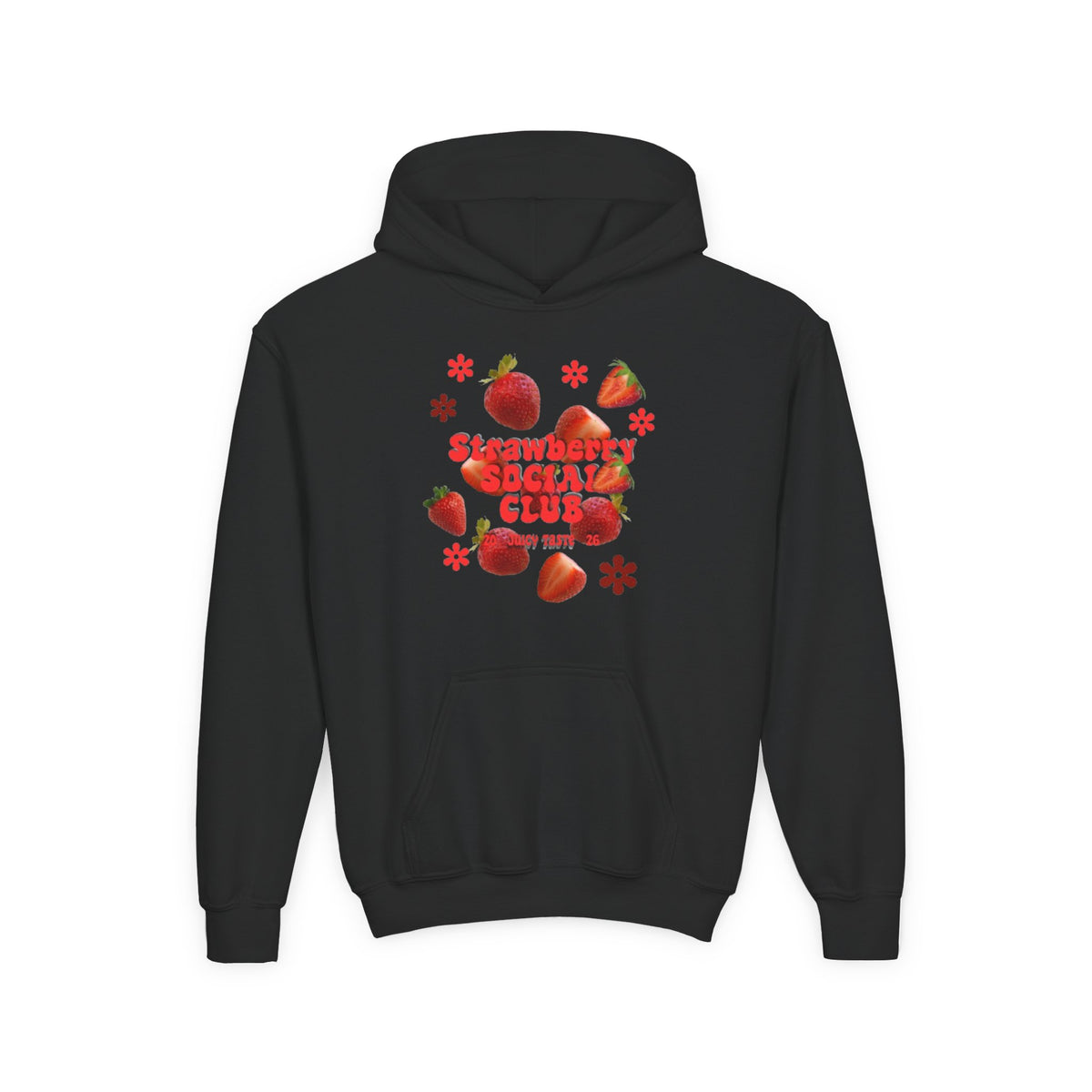 Strawberry Youth Hoodie | Cute Berry Graphic Kids Pullover |