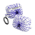 Web Pattern AirPod Case | Blue Web Comic-Inspired Earbud Cover | Glossy Protective Case |