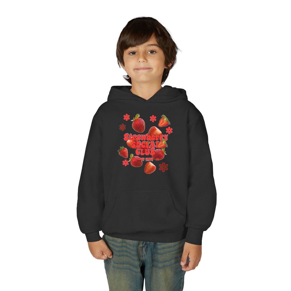 Strawberry Youth Hoodie | Cute Berry Graphic Kids Pullover |