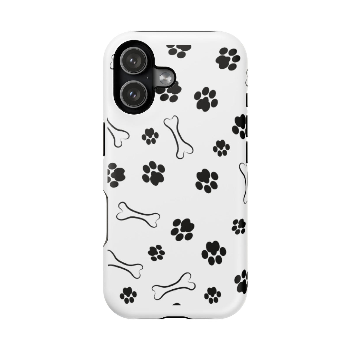 Paw Print & Bone Phone Case | Cute Dog Lover MagSafe® Protective Cover |
