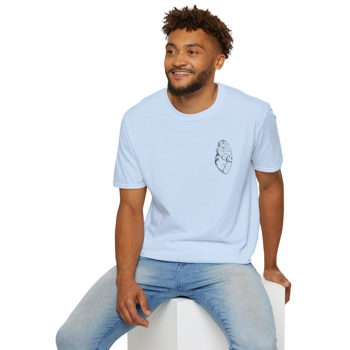 Brain & Heart T-Shirt | Anatomical Men's Graphic Tee |