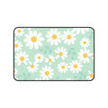 Mint Daisy Meadow Desk Mat | Pastel Floral Mouse Pad | Cute Home Office & Study Desk Mat |