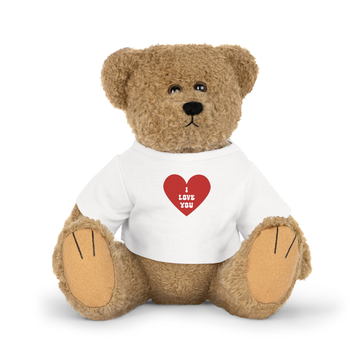 Peluche "Je t'aime" en forme de cœur