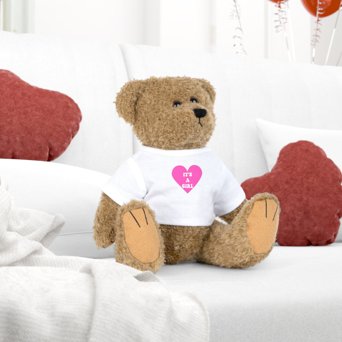 Peluche "C'est une fille" | Annonce de naissance | Cadeau de baby shower |