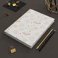 Gold Universe Hardcover Journal | Celestial Planets & Stars Notebook |