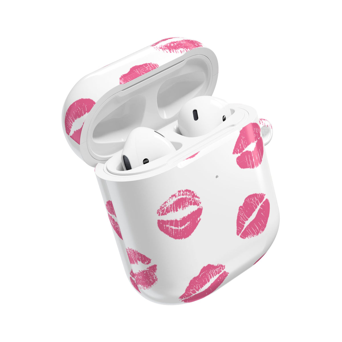 Pink Lipstick Kiss AirPod Case | Cute Glossy Romantic Earbud Cover |