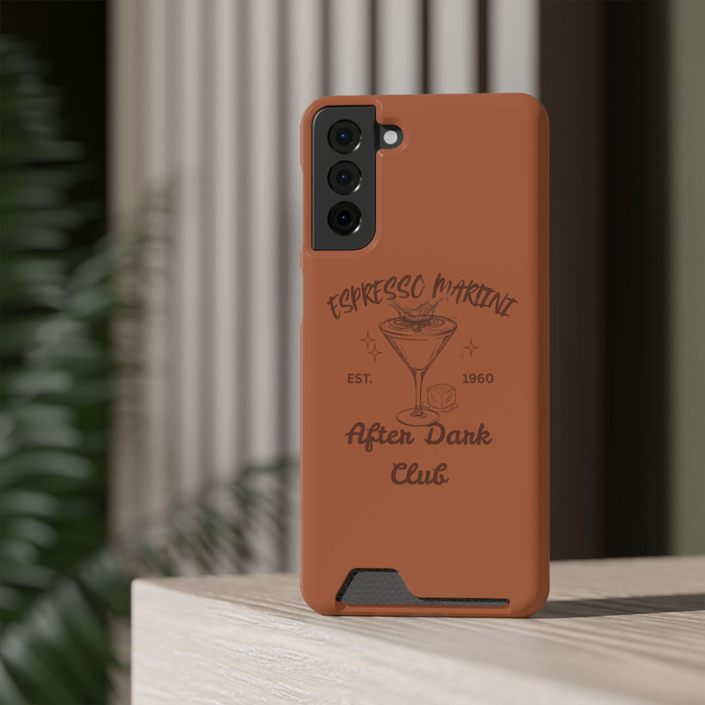 Espresso Martini After Dark Club Phone Case | Café Brown MagSafe Card Holder Case |