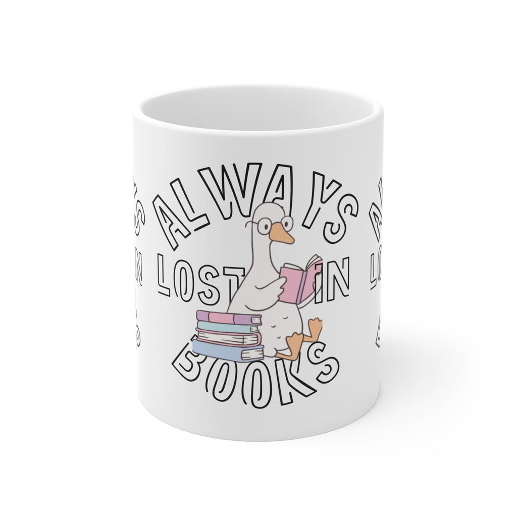Book Seagull Ceramic Mug | Cute Reading Coffee Cup | 11oz Literary Gift |