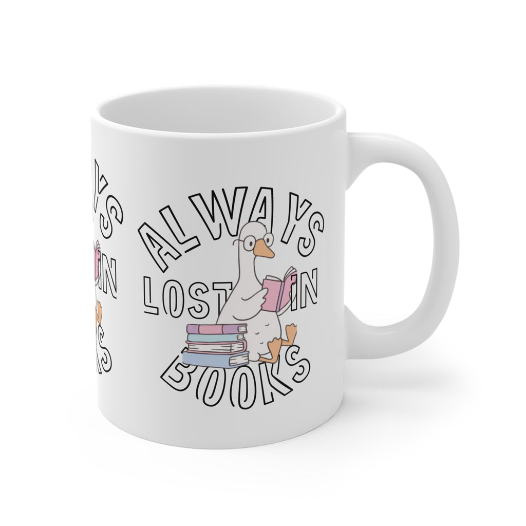 Book Seagull Ceramic Mug | Cute Reading Coffee Cup | 11oz Literary Gift |