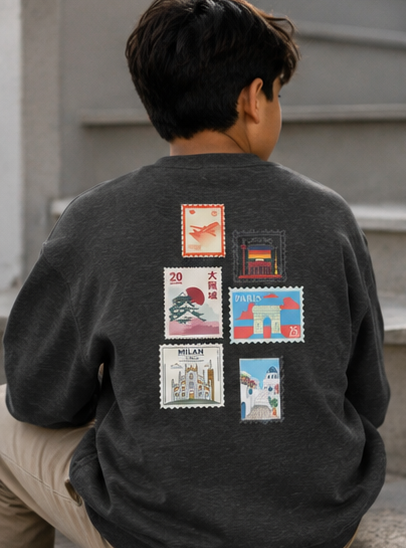 Kids/Youth "Destination Unknown" Sweatshirt | Vintage Travel Stamp Graphic Tee |