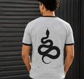Serpent Ringer T-Shirt | Retro Snake Graphic Cotton Tee | Men's