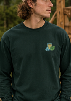 Tequila Lime Long-Sleeve T-Shirt | Vintage Men's Graphic Tee |