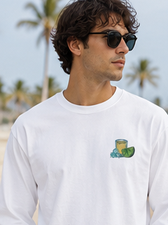 Tequila Lime Long-Sleeve T-Shirt | Vintage Men's Graphic Tee |