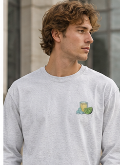 Tequila Lime Long-Sleeve T-Shirt | Vintage Men's Graphic Tee |