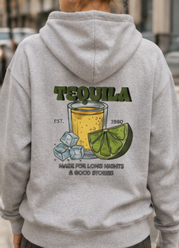 Lime & Tequila Graphic Hoodie | Unisex Cocktail-Inspired Sweatshirt |