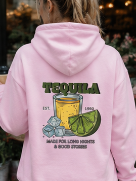 Lime & Tequila Graphic Hoodie | Unisex Cocktail-Inspired Sweatshirt |