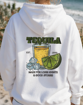 Lime & Tequila Graphic Hoodie | Unisex Cocktail-Inspired Sweatshirt |