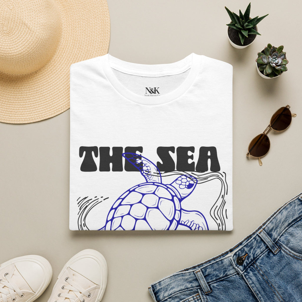 Sea Turtle Coastal Women’s T-Shirt | Ocean-Inspired Graphic Tee |