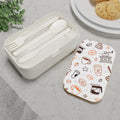 Boîte à bento café et pâtisserie | Boîte à déjeuner mignonne inspirée d'un café | Boîte de rangement alimentaire réutilisable